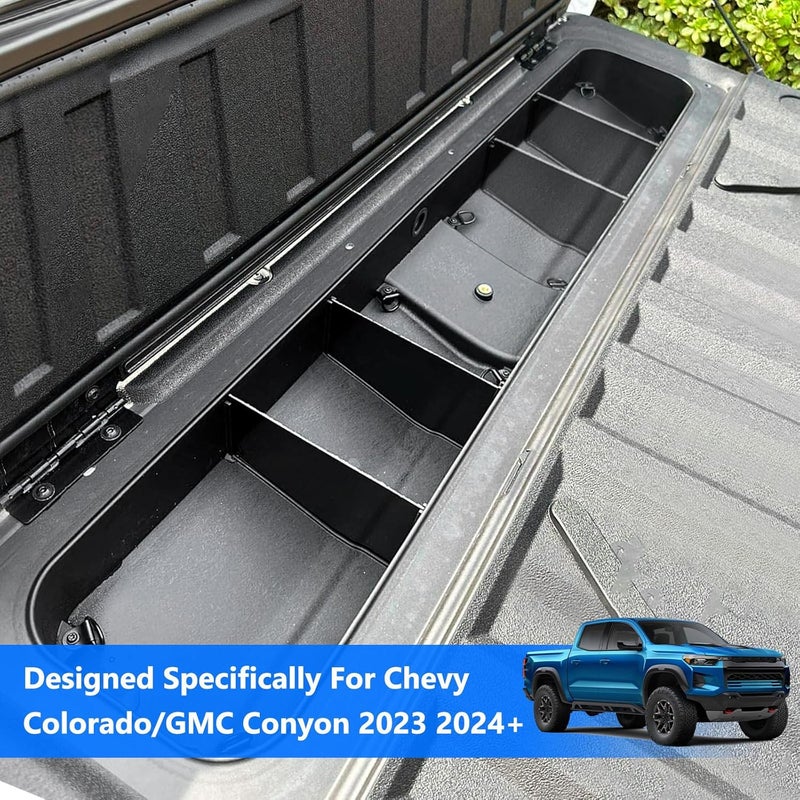 TECHPICCO Tailgate Organizer Compatible with Chevy Colorado/GMC Canyon 2026 2025 2024 2023+, Tailgate Cargo Divider Organizer Compatible with Chevy Colorado/GMC Canyon Accessories 2026-2023 - Image 2